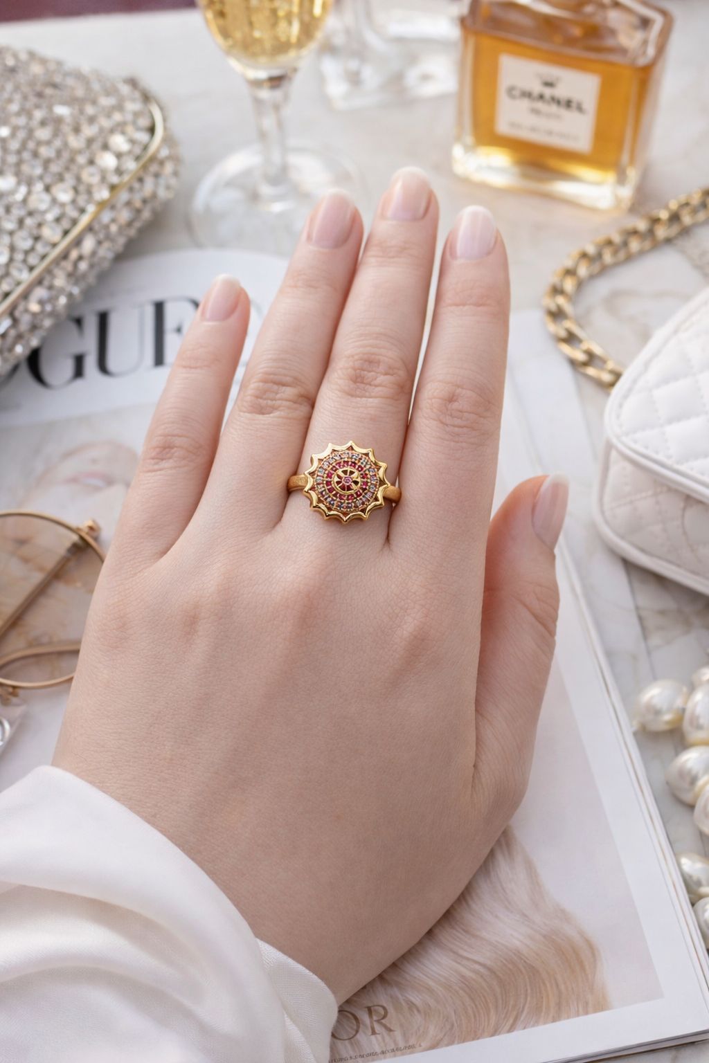 Zircon Ring-228 (Maroon)