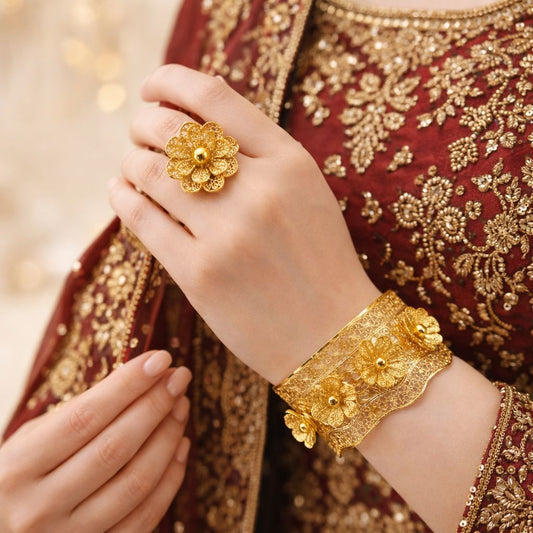 Madrasi Kara & Ring-26 (Golden)