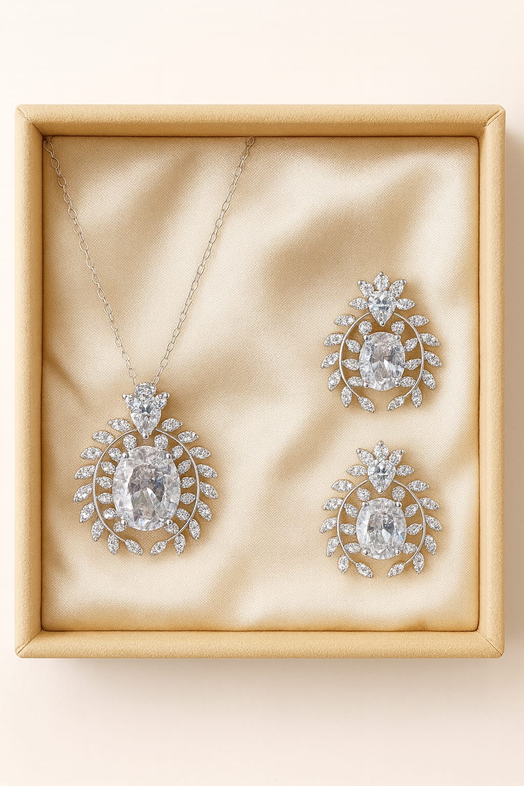 Zircon Locket Set-59 (White)
