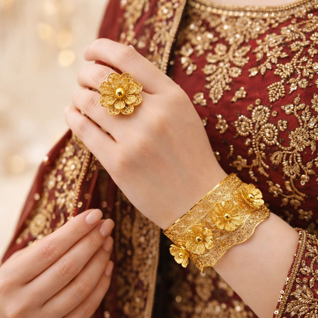 Madrasi Kara & Ring-26 (Golden)